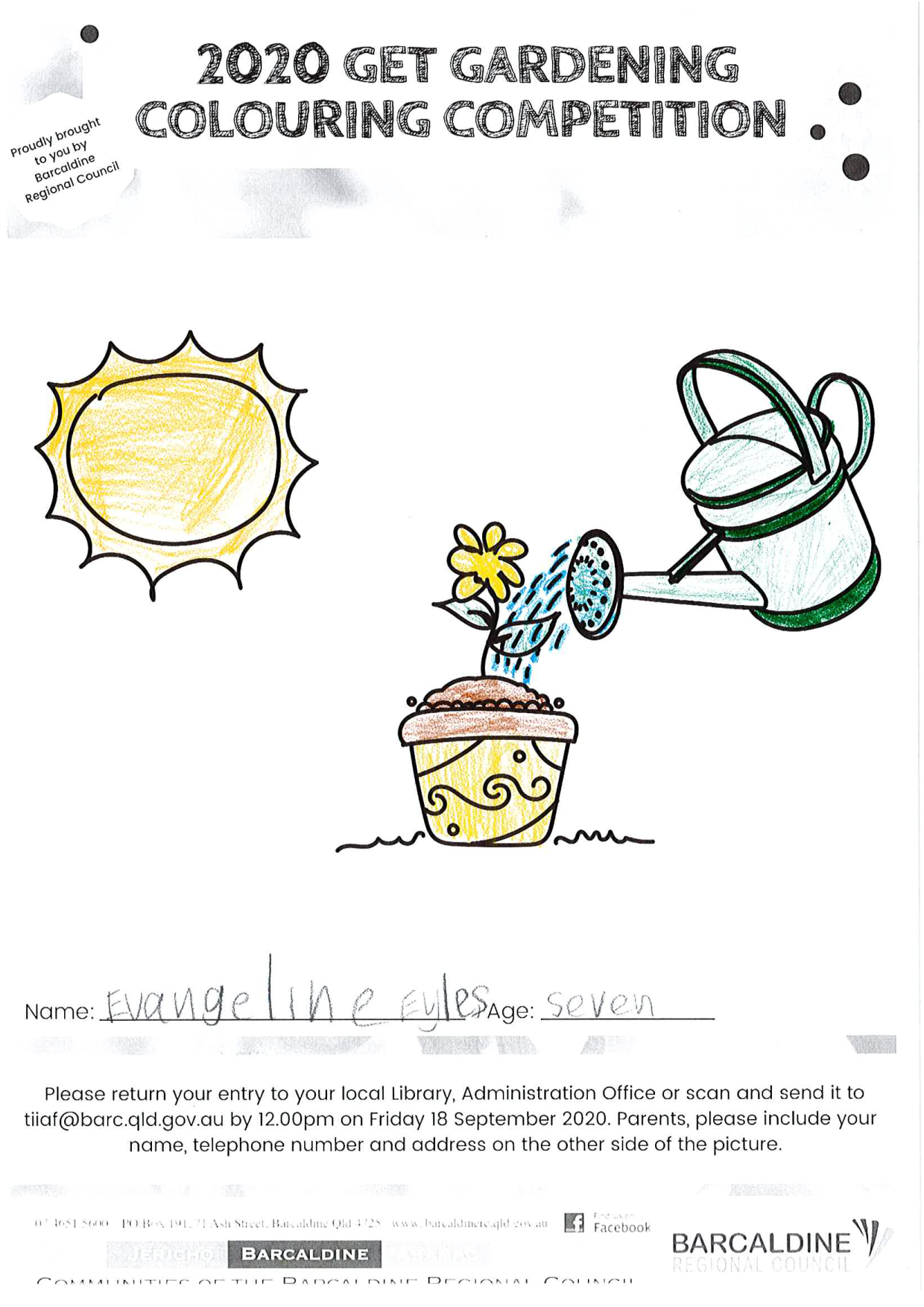 2020 Get Gardening Colouring Competition