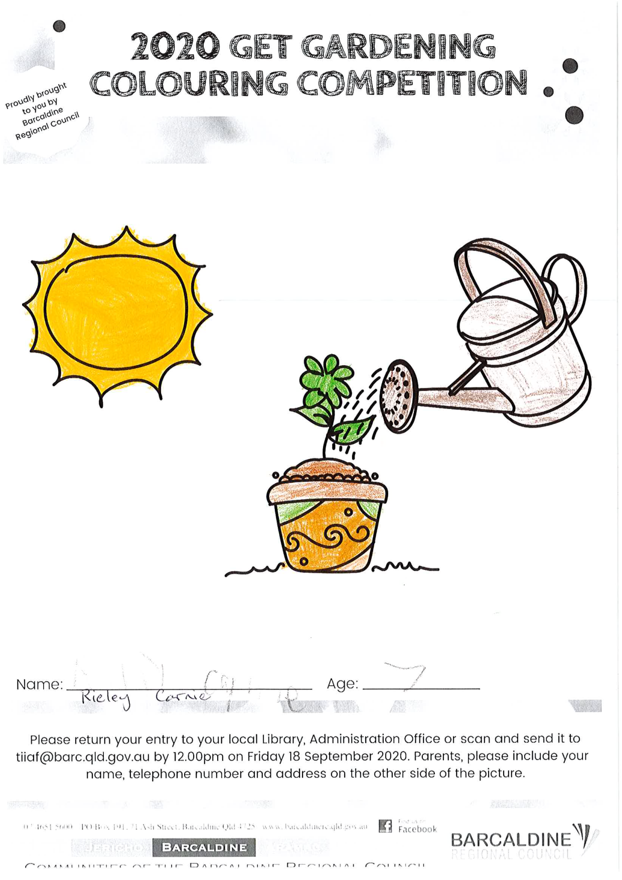 2020 Get Gardening Colouring Competition