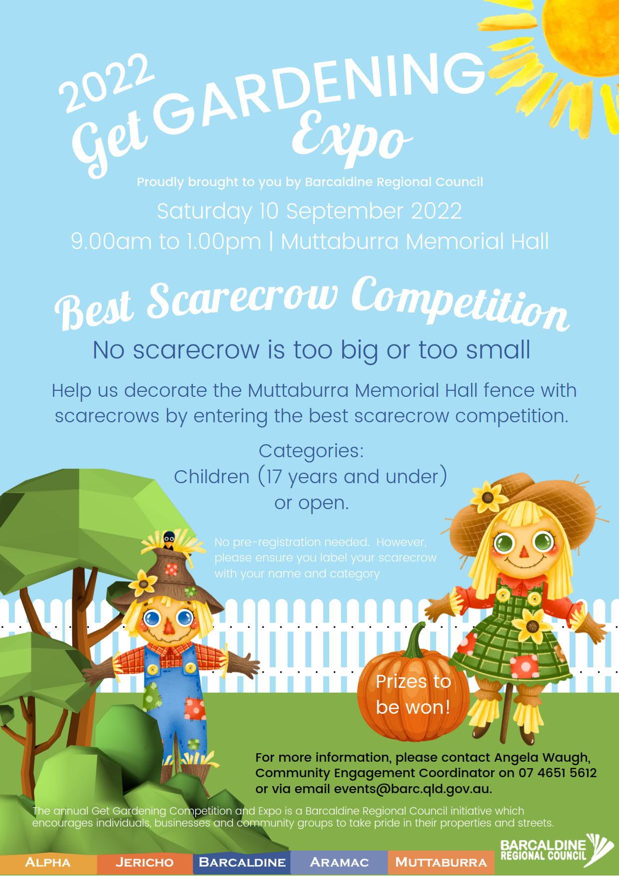 2022 Get gardening expo best scarecrow competition poster final 1