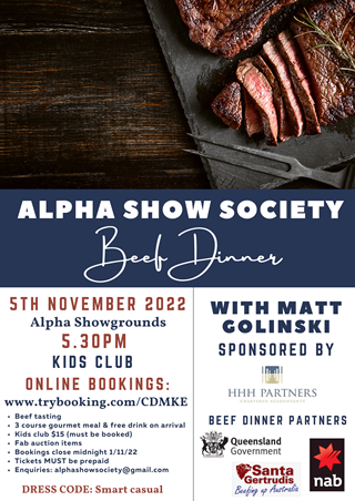 Alpha Show Society - Beef Dinner, 5 November 2022