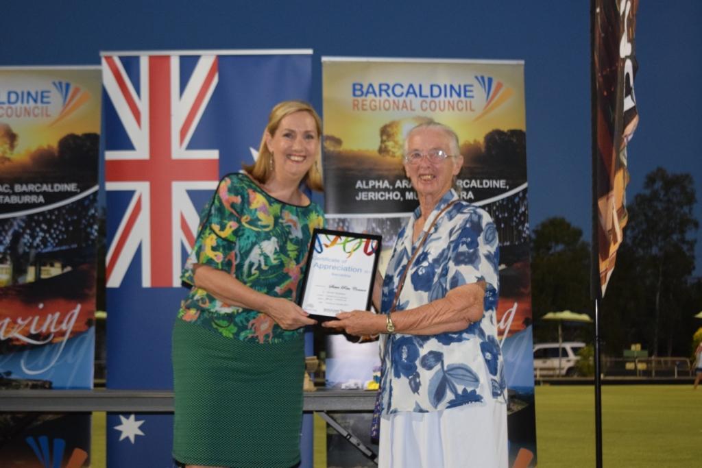 2017 Australia Day - Barcaldine - Jenny Woodward and Sister Rita Connor