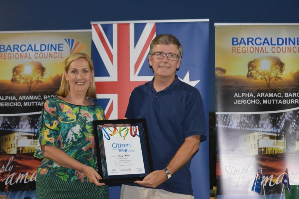 2017 Australia Day - Barcaldine - Jenny Woodward and Tony Walsh