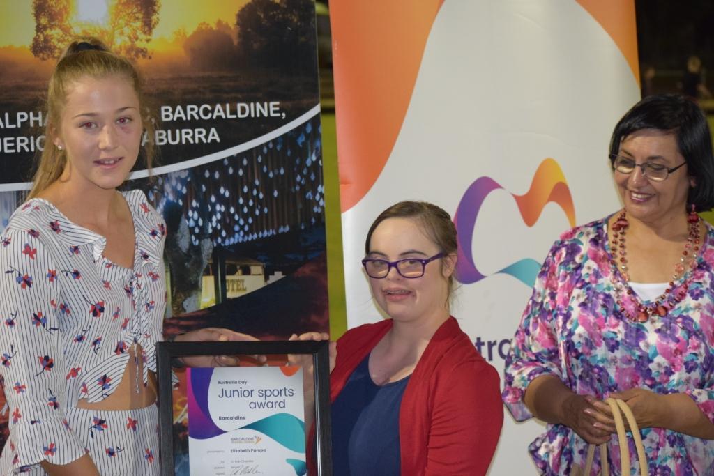 2019 Australia day Barcaldine -  Elizabeth Pumpa, Olivia Hargroder and Gitie House